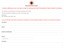 Tablet Screenshot of chocolatecrisiscenter.com